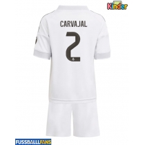 Real Madrid Daniel Carvajal #2 Heimtrikotsatz Kinder 2025-26 Kurzarm (+ Kurze Hosen)